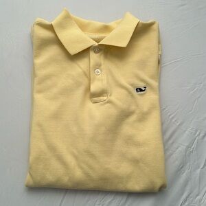 Vineyard Vines yellow pique cotton short sleeve polo shirt